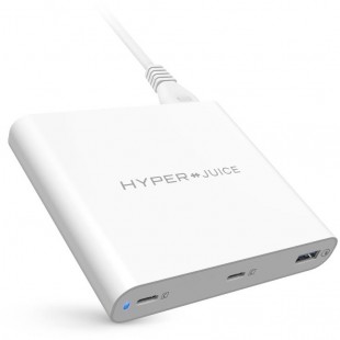 Зарядное устройство HyperJuice 87W Dual USB-C Charger белое (HJ-PD87) оптом