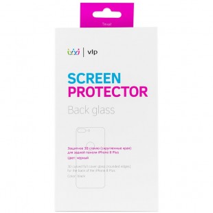 Защитное стекло VLP 3D для задней панели iPhone 8 Plus чёрное олеофобное оптом
