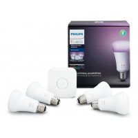 Набор умных ламп Philips Hue White and Color Ambiance Е27 60W Equivalent Smart Bulb Starter Kit