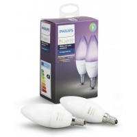 Умная лампа Philips Hue White and Color Ambiance E14 (2 штуки)