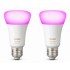 Умные лампы Philips Hue White and Color Ambiance Bluetooth E27 2 шт (8718699673284) оптом